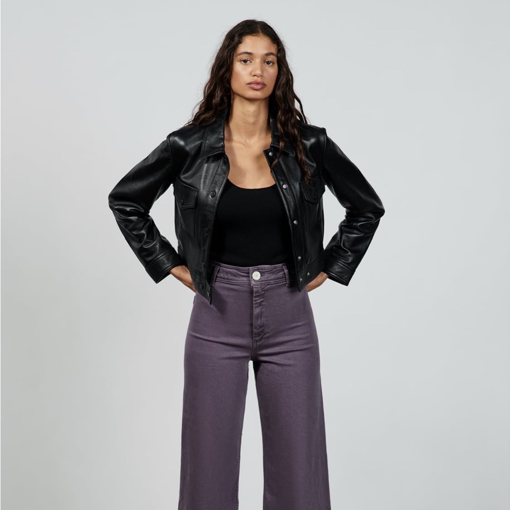 Zara Marine Straight Jean-PURPLE